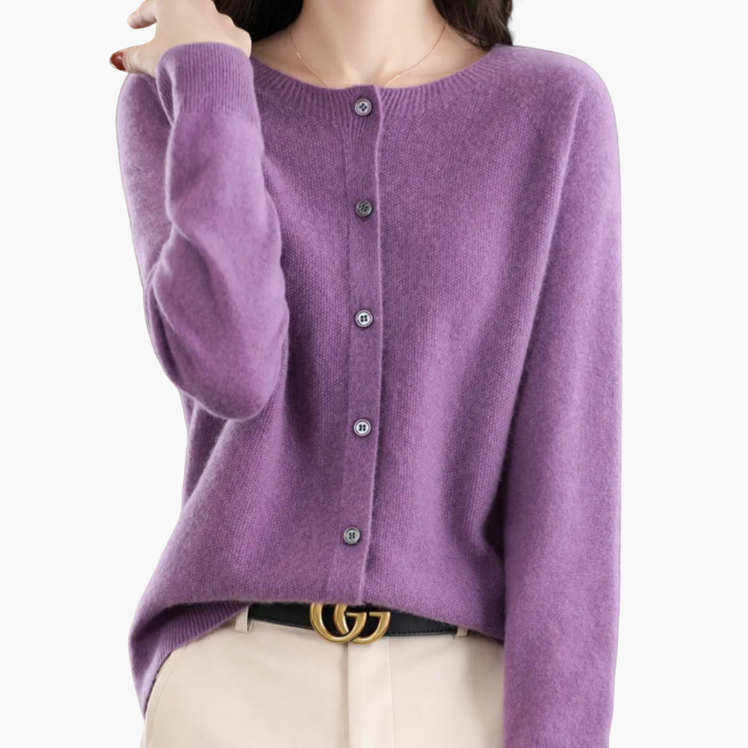 Gilet Femme Élégant Rose Doux Boutonné