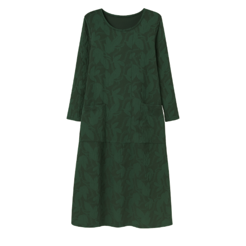 Robe Femme Élégante à Manches Longues avec Poches