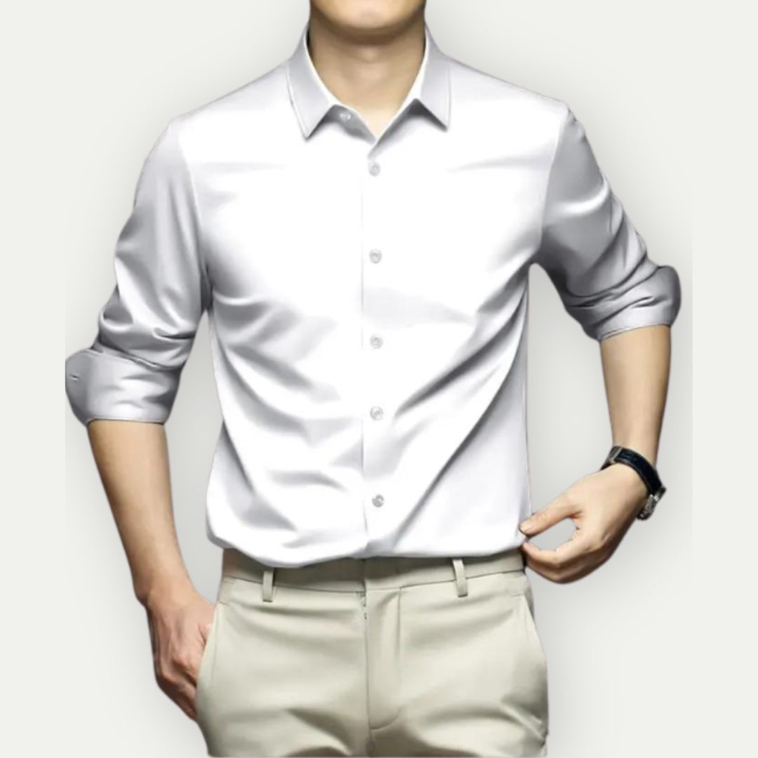Chemise Slim Fit Col Montant Élégant