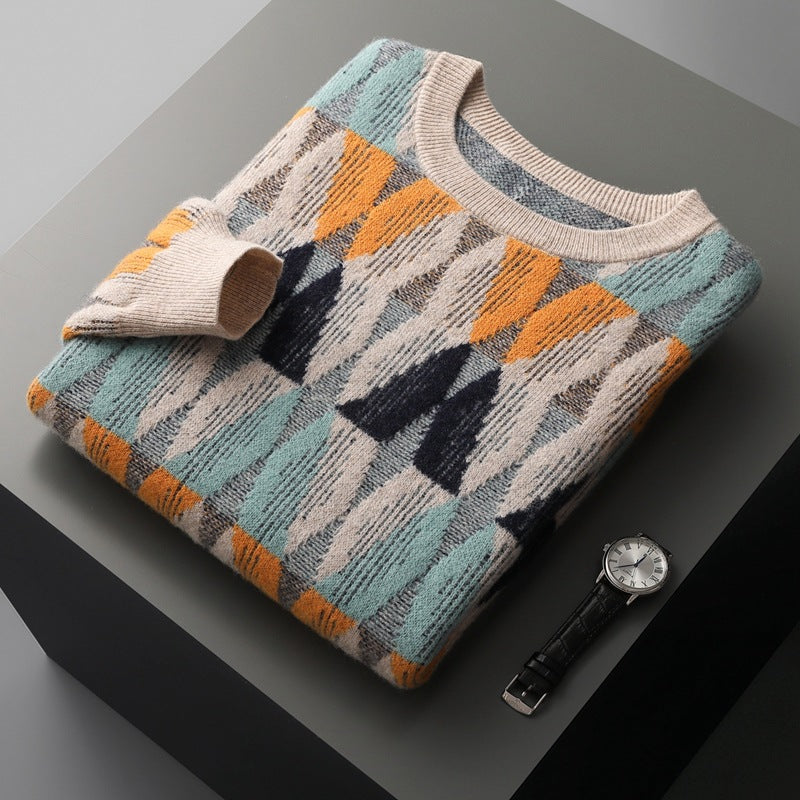 Pull Coloré Graphique Homme Pour Tous Les Jours