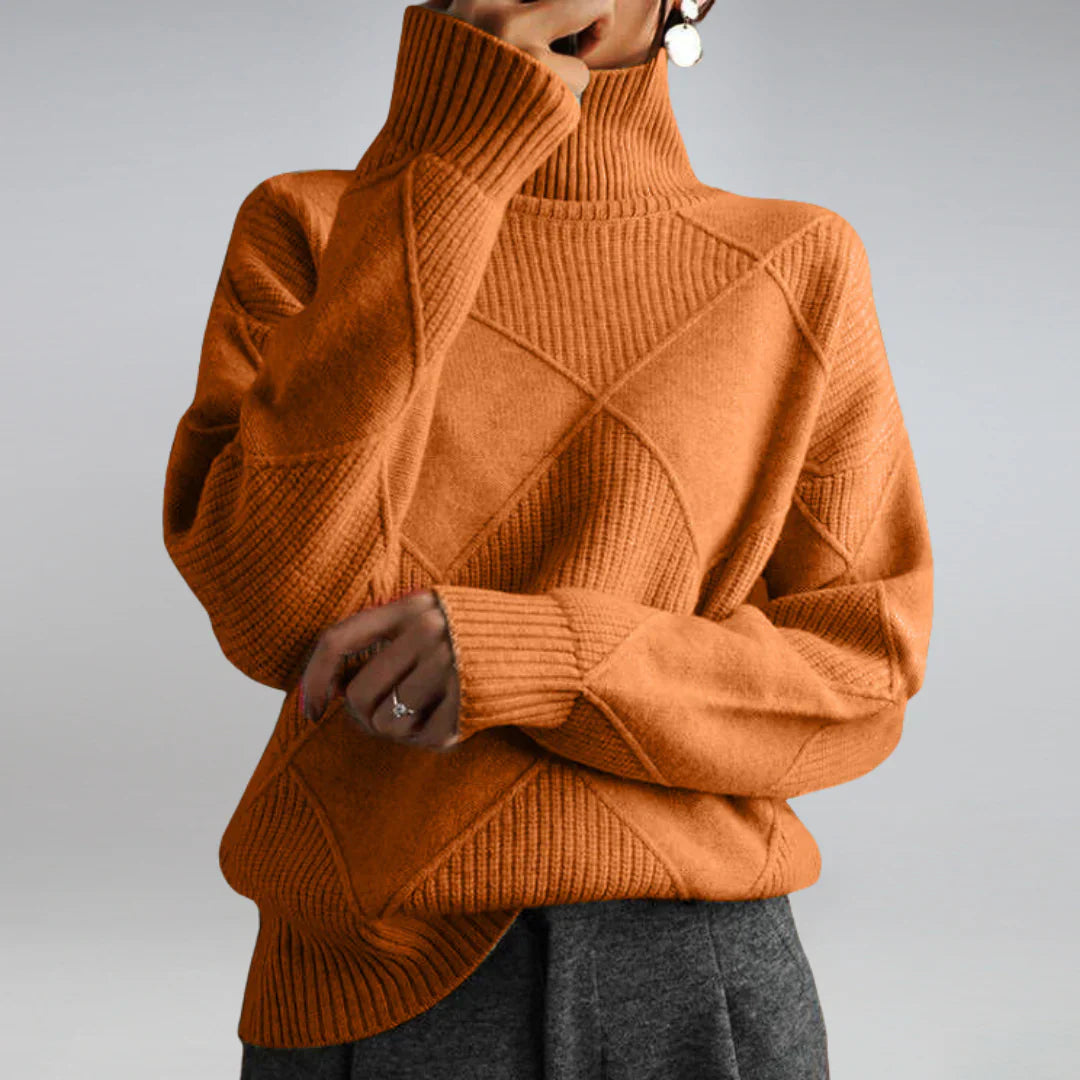 Pull Femme Col Roulé Chic Manches Longues