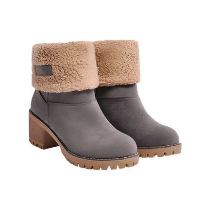 Bottes Femme Hiver Douces et Chaude avec Semelle Grip