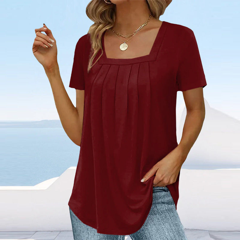 Blouse Élégante Manches Courtes Pour Été