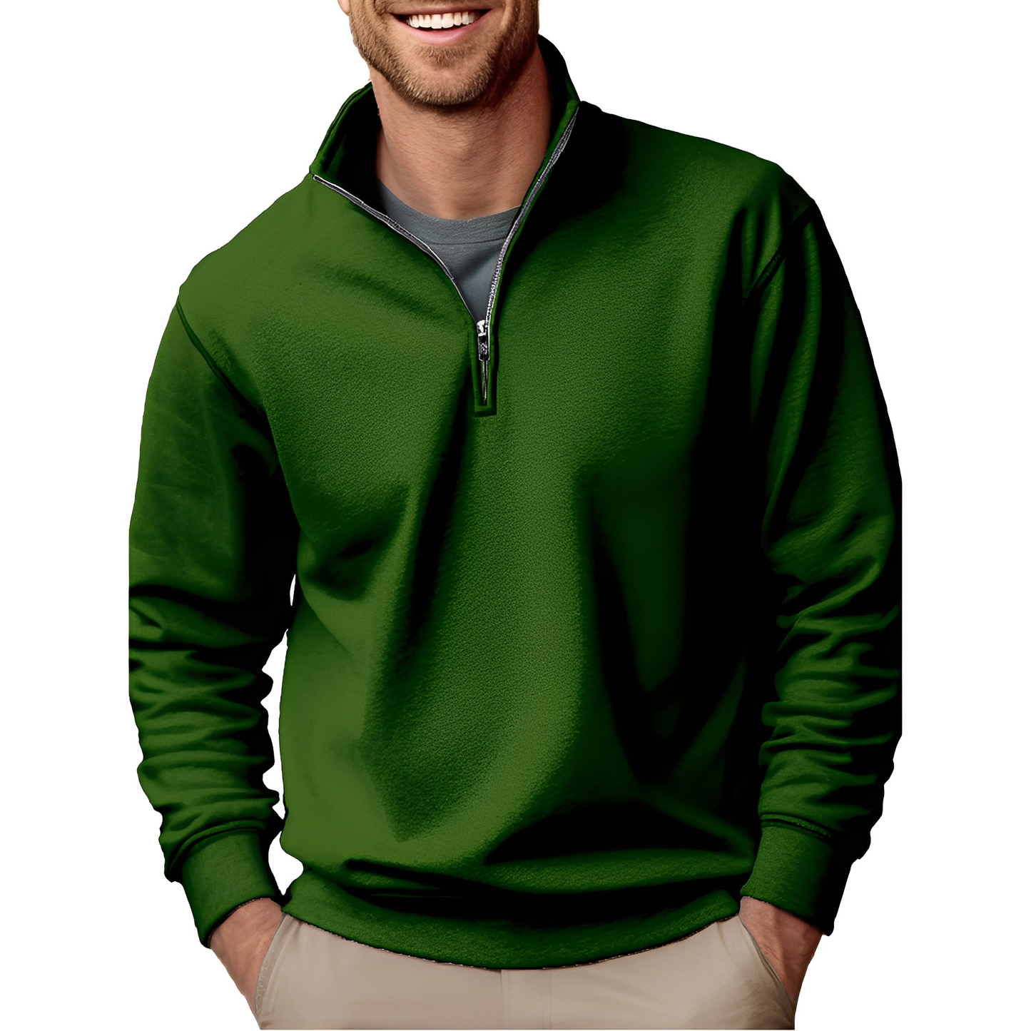 Pull Élégant Zippé Homme Pour Tous Les Jours