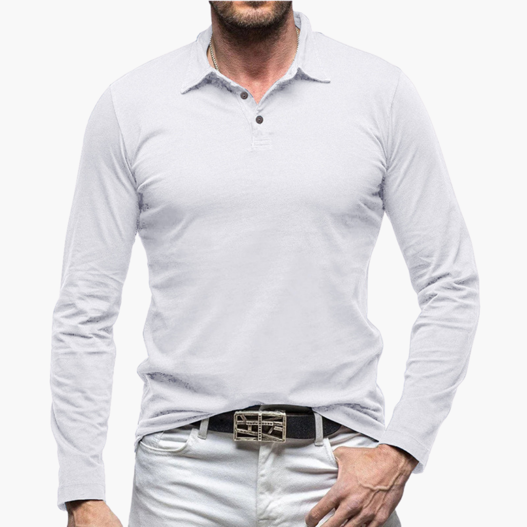 Polo Homme Élégant à Manches Longues