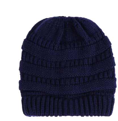 Bonnet Tricoté Douillet pour Queue-de-Cheval Hiver