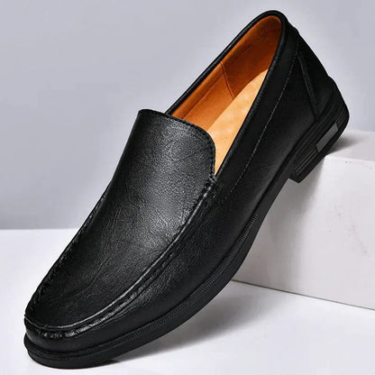 Mocassin Cuir Noir Homme Chic Décontracté - LuxeStyle