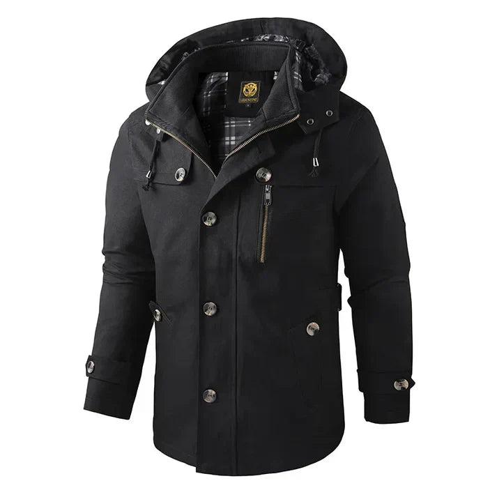 Veste à Capuche Étanche avec Fermeture Éclair