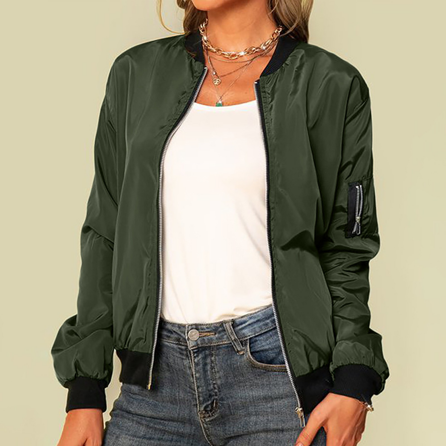Blouson Femme Léger Éclair – Veste Streetwear Chic
