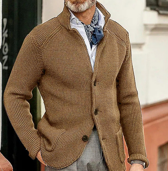 Blazer Classique Homme Élégant - Col Chemisé, Manches Longues & Chic Timeless