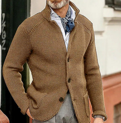 Blazer Classique Homme Élégant - Col Chemisé, Manches Longues & Chic Timeless