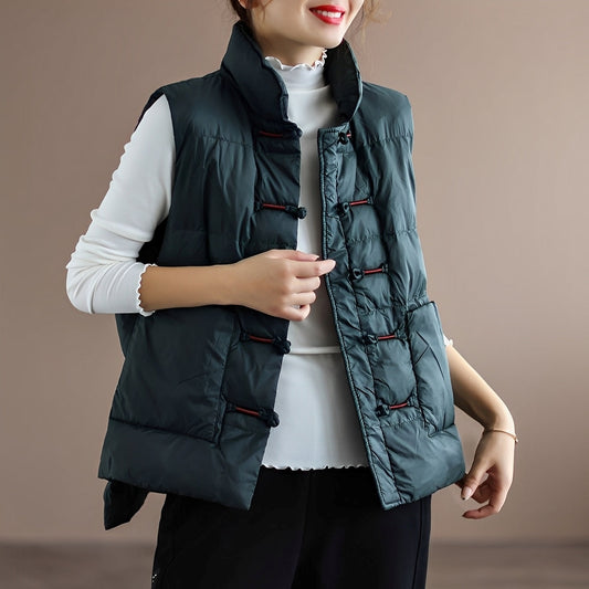 Gilet Élégant Col Montant pour Femme - Parfait pour l'Automne - LuxeStyle