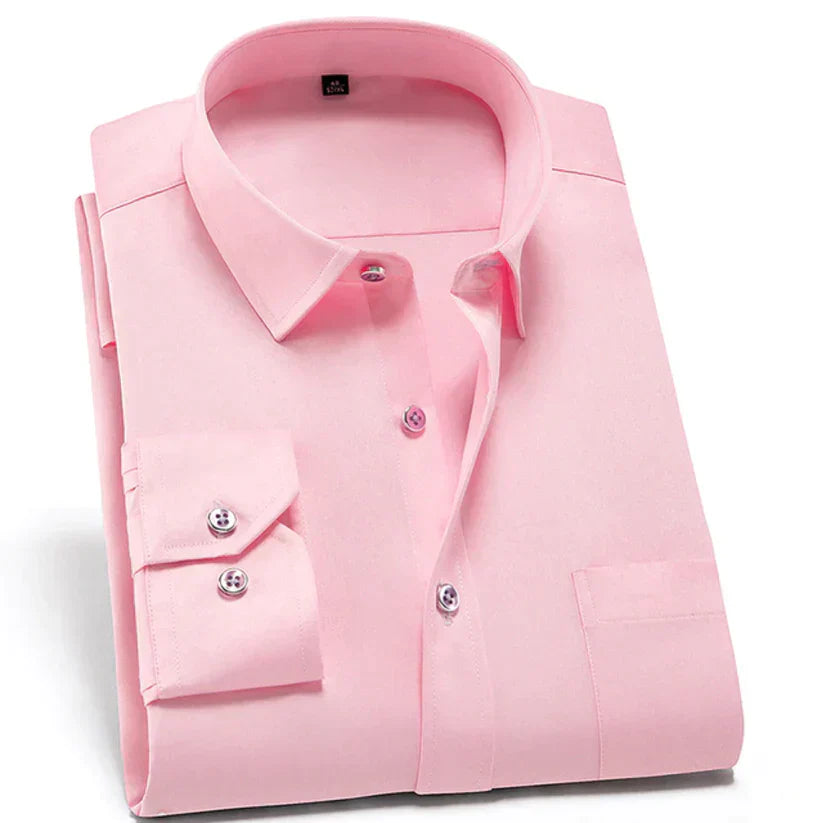 Chemise Dressée à Manches Longues avec Col Élégant
