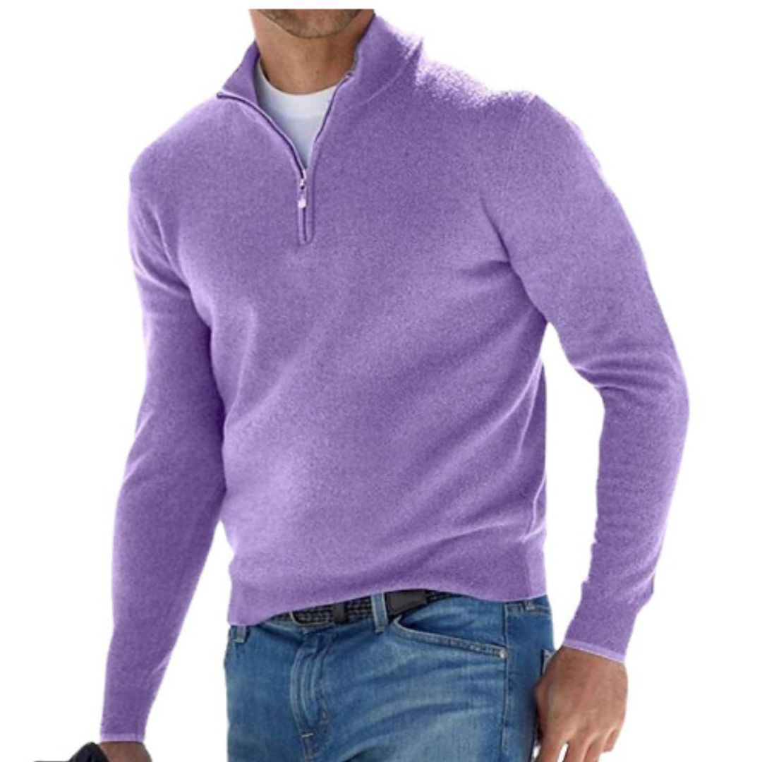 Pull Homme Hiver Élégant Zippé