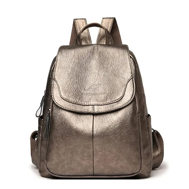 Sac à dos cuir femme noir réglable