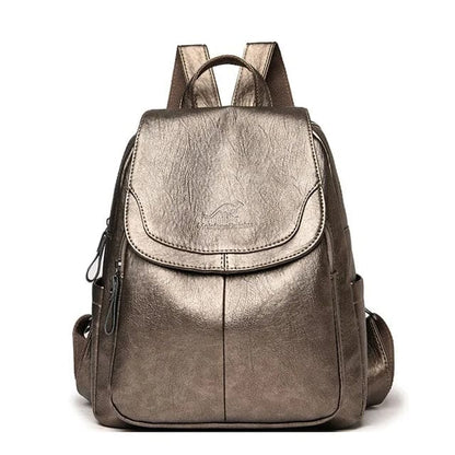 Sac à dos cuir femme noir réglable