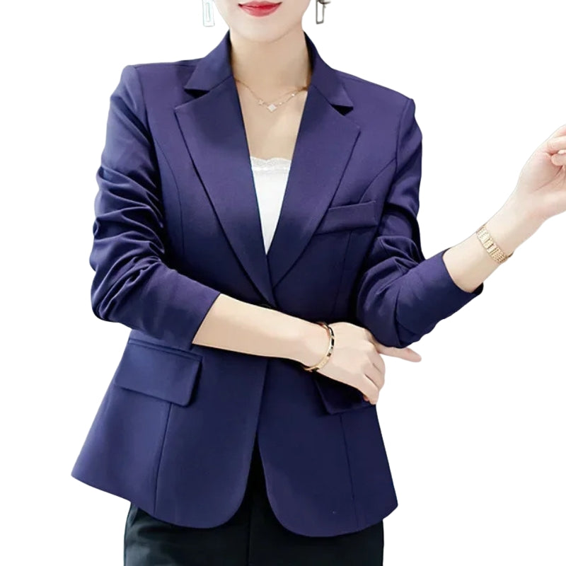 Blazer Chic Manches Longues Fermeture Éclair