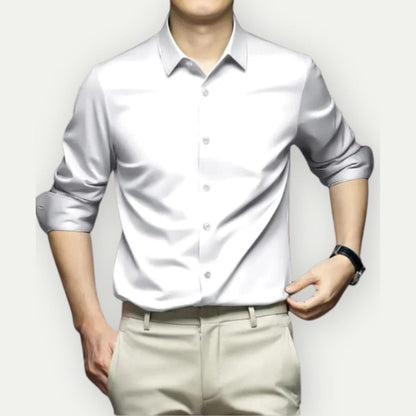Chemise Homme Élégante Manches Longues Taille Slim