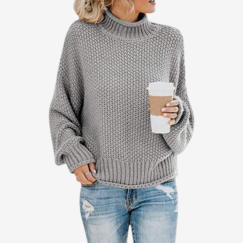 Pull Col Roulé Femme Confortable