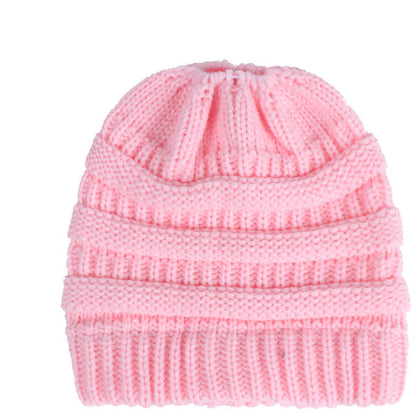 Bonnet Tricoté Douillet pour Queue-de-Cheval Hiver