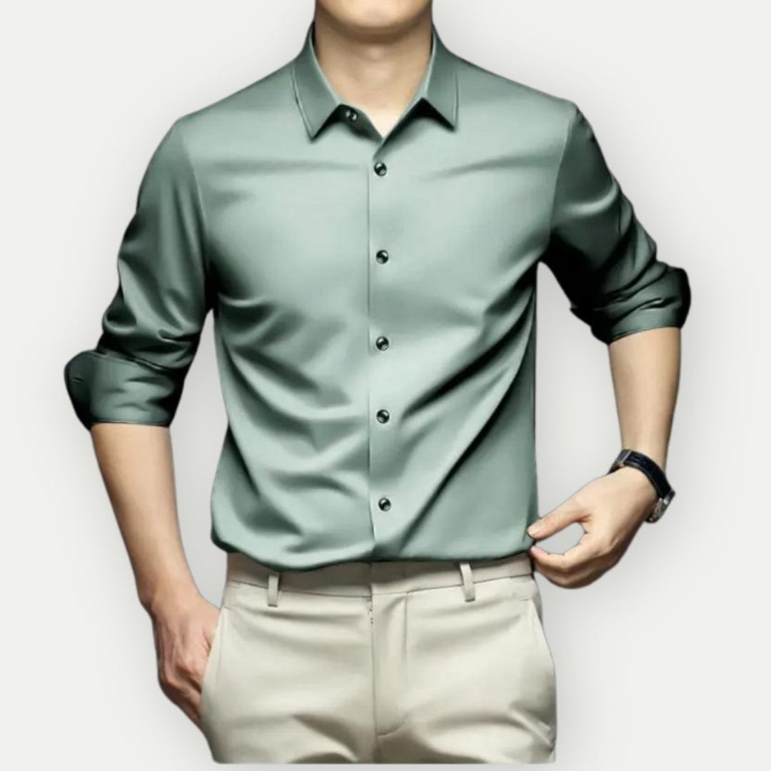 Chemise Homme Élégante Manches Longues Taille Slim