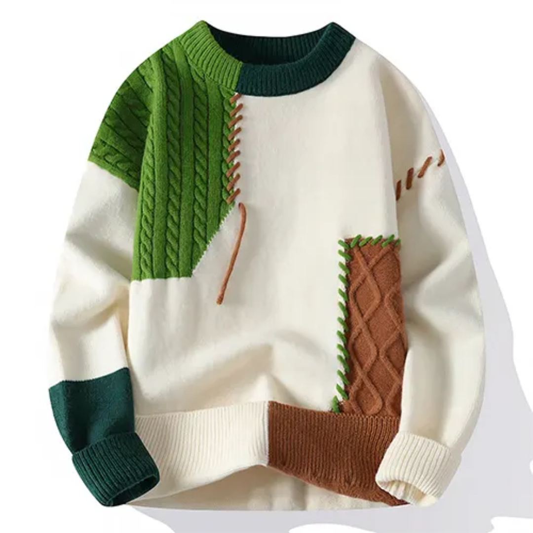 Chandail Hiver Patchwork Stylish Homme