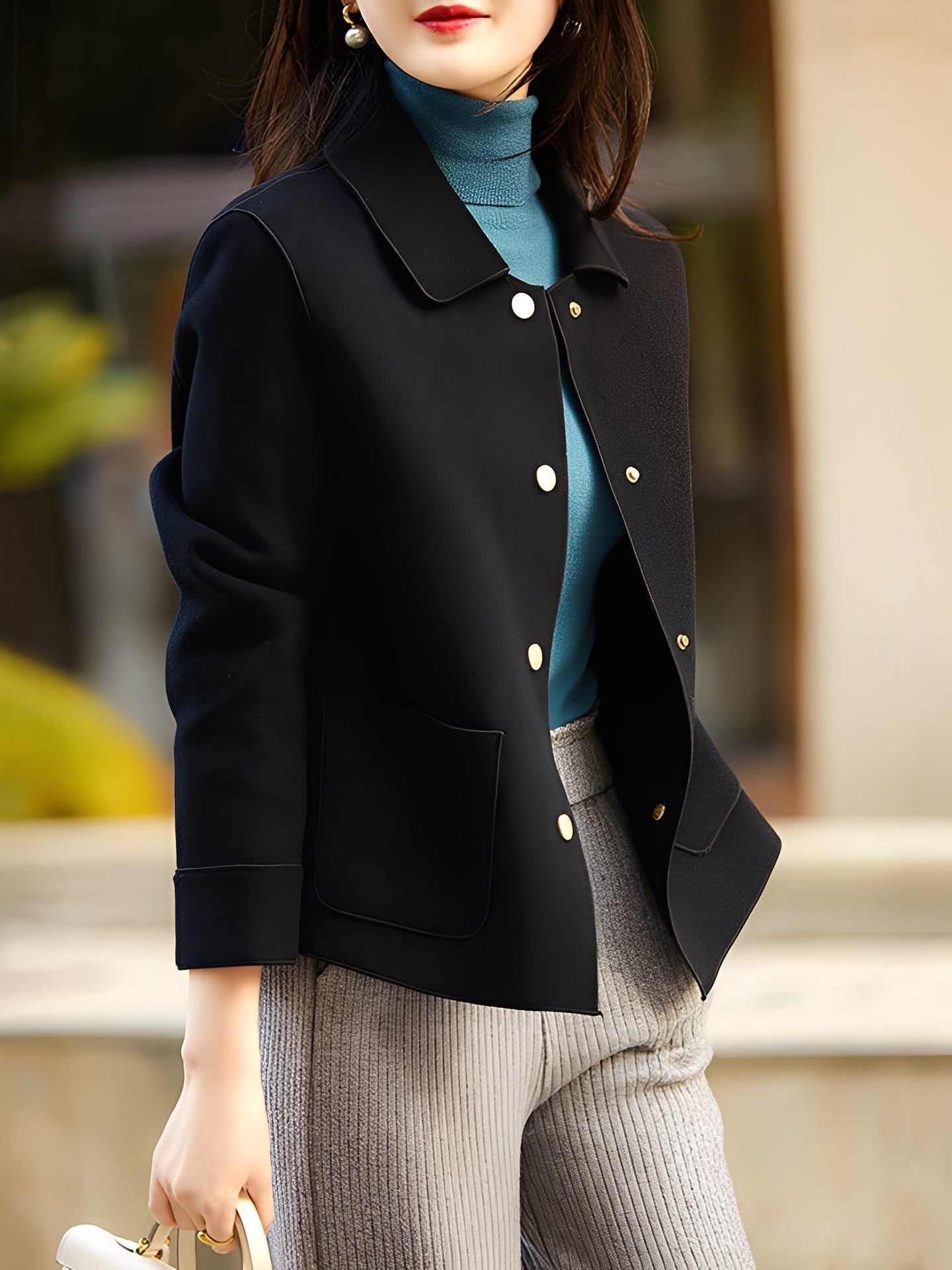 Veste Féminine Élégante pour Travail et Vie Quotidienne
