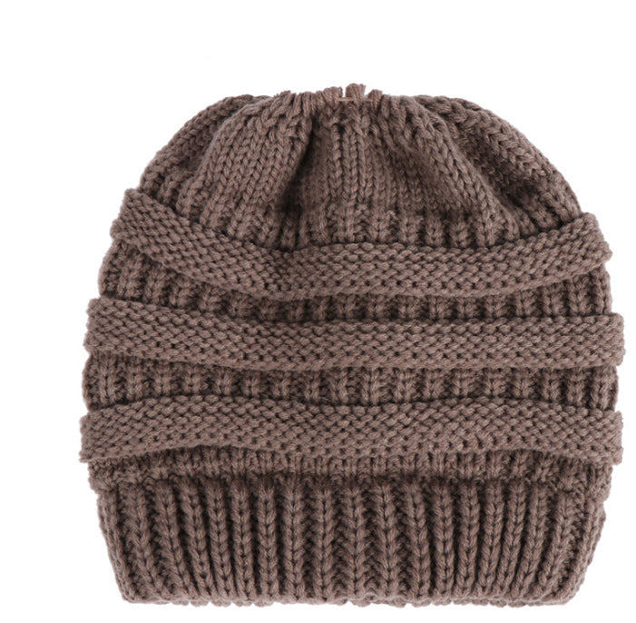 Bonnet Tricoté Douillet pour Queue-de-Cheval Hiver