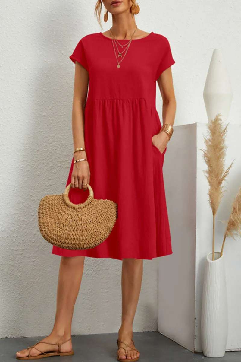 Melanique™ – Robe Décontractée Femme Élégante avec Détails Patchwork