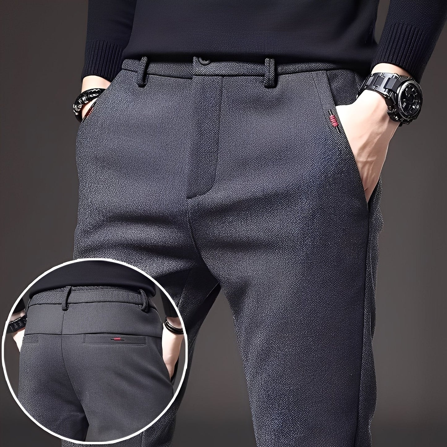 Pantalon Homme Élégant pour Bureau et Soirée