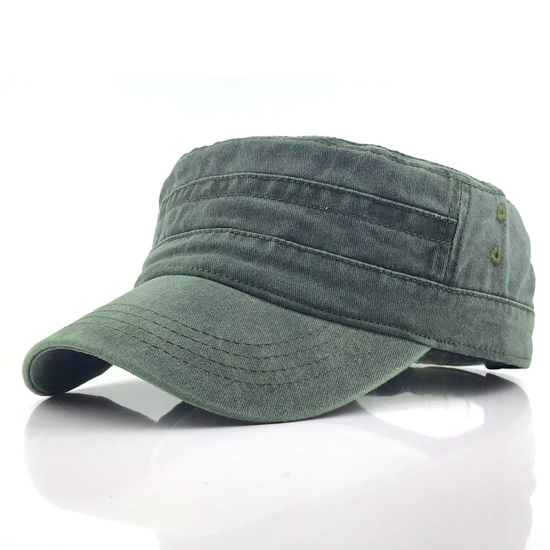 Casquette armée olive en toile pour homme - LuxeStyle