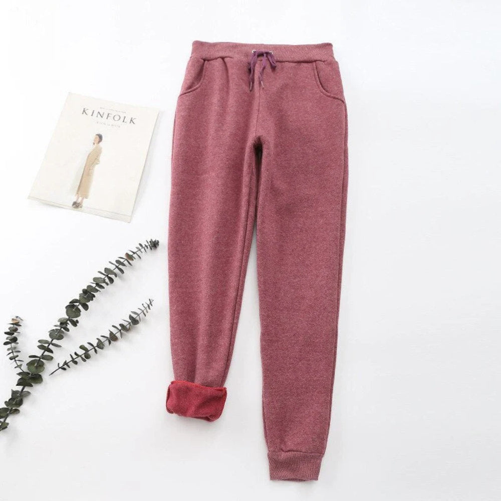 Pantalon décontracté taille élastique pour femme