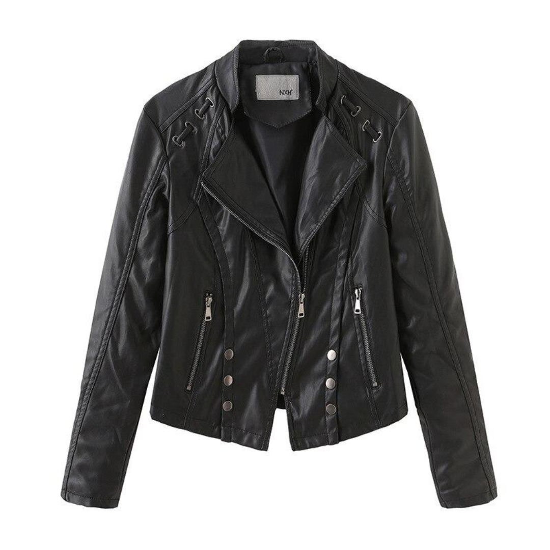 Blouson Moto Femme Élégant
