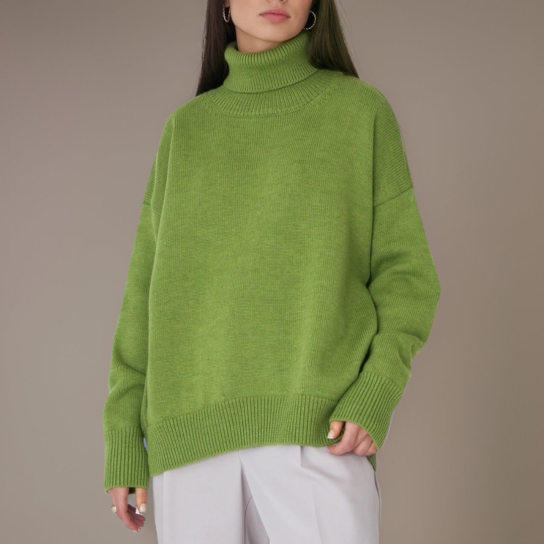 Pull Col Roulé Chic Féminin Hiver