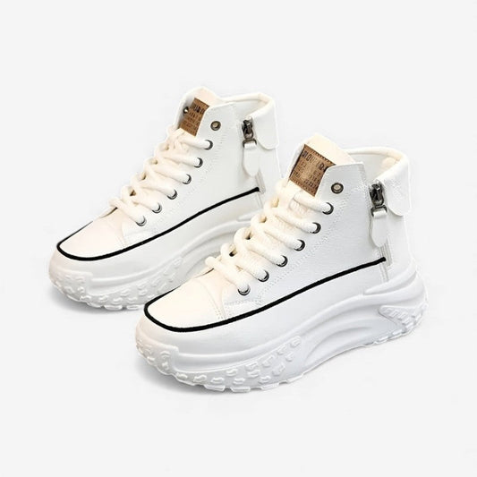 Baskets Sport Femmes avec Lacets et Zip Côté - LuxeStyle