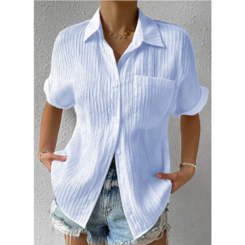 Chemise Femme Élégante Manches Courtes