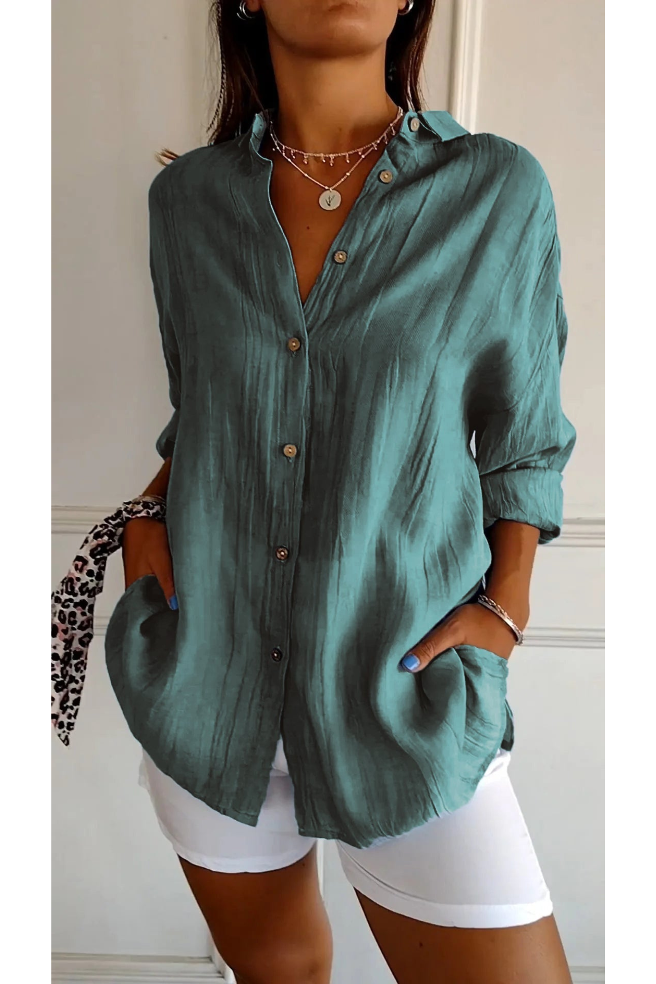 Chemise Élégante Manche Courte Féminine