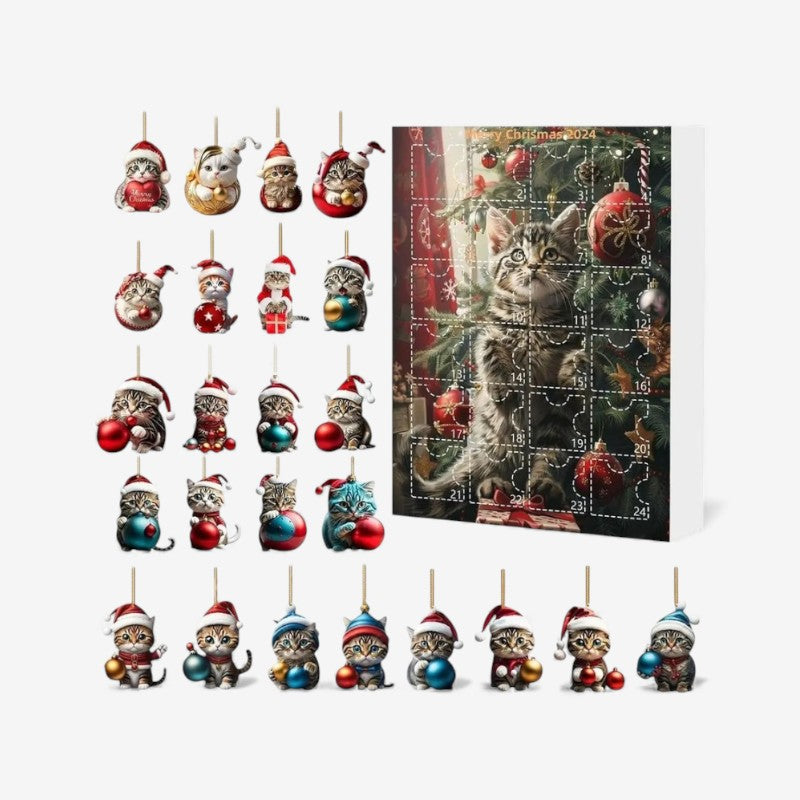 Calendrier de Noël pour Chats avec Jouets Surprises