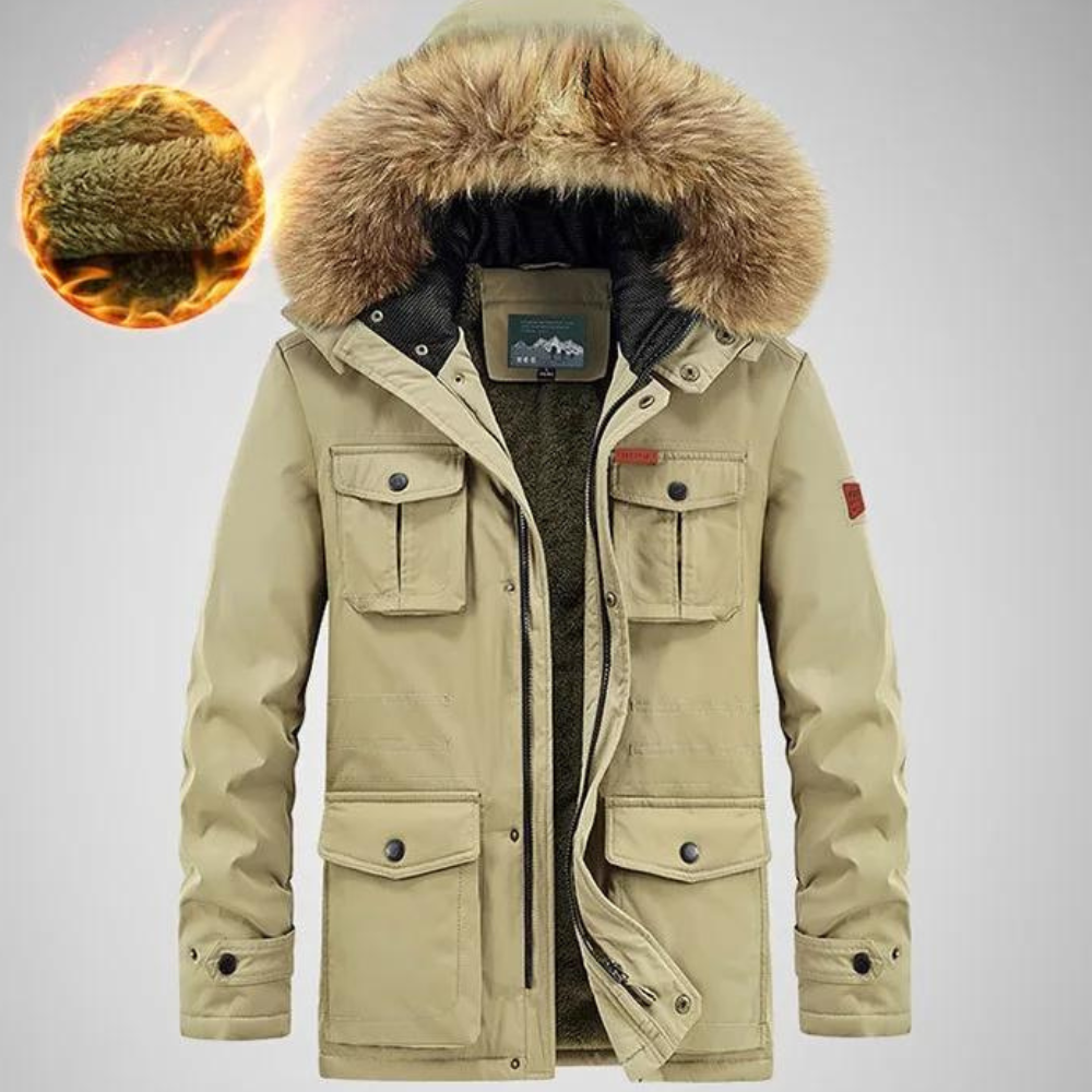 Veste imperméable à capuche pour homme