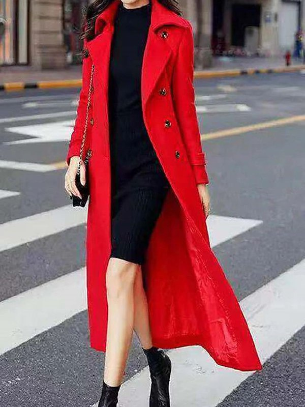 Manteau Femme Laine Doux Longueur Grande