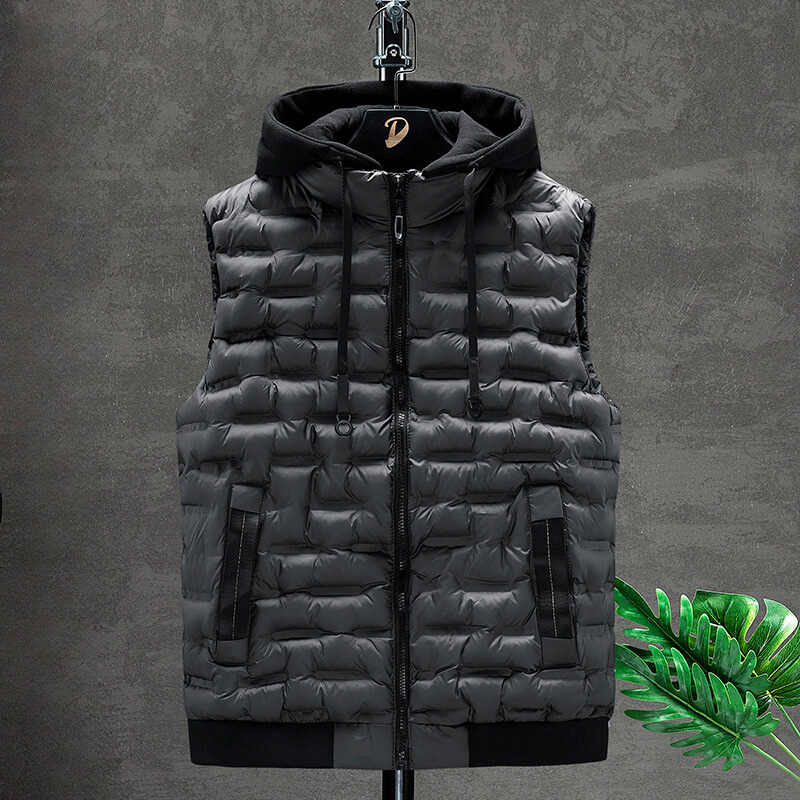 Veste décontractée légère sans manches avec fermeture éclair et poches côtés