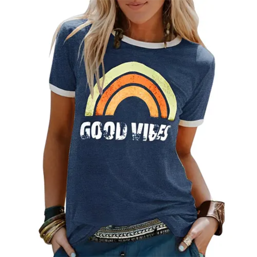 T-shirt Été Femmes Décolleté V pour l'été