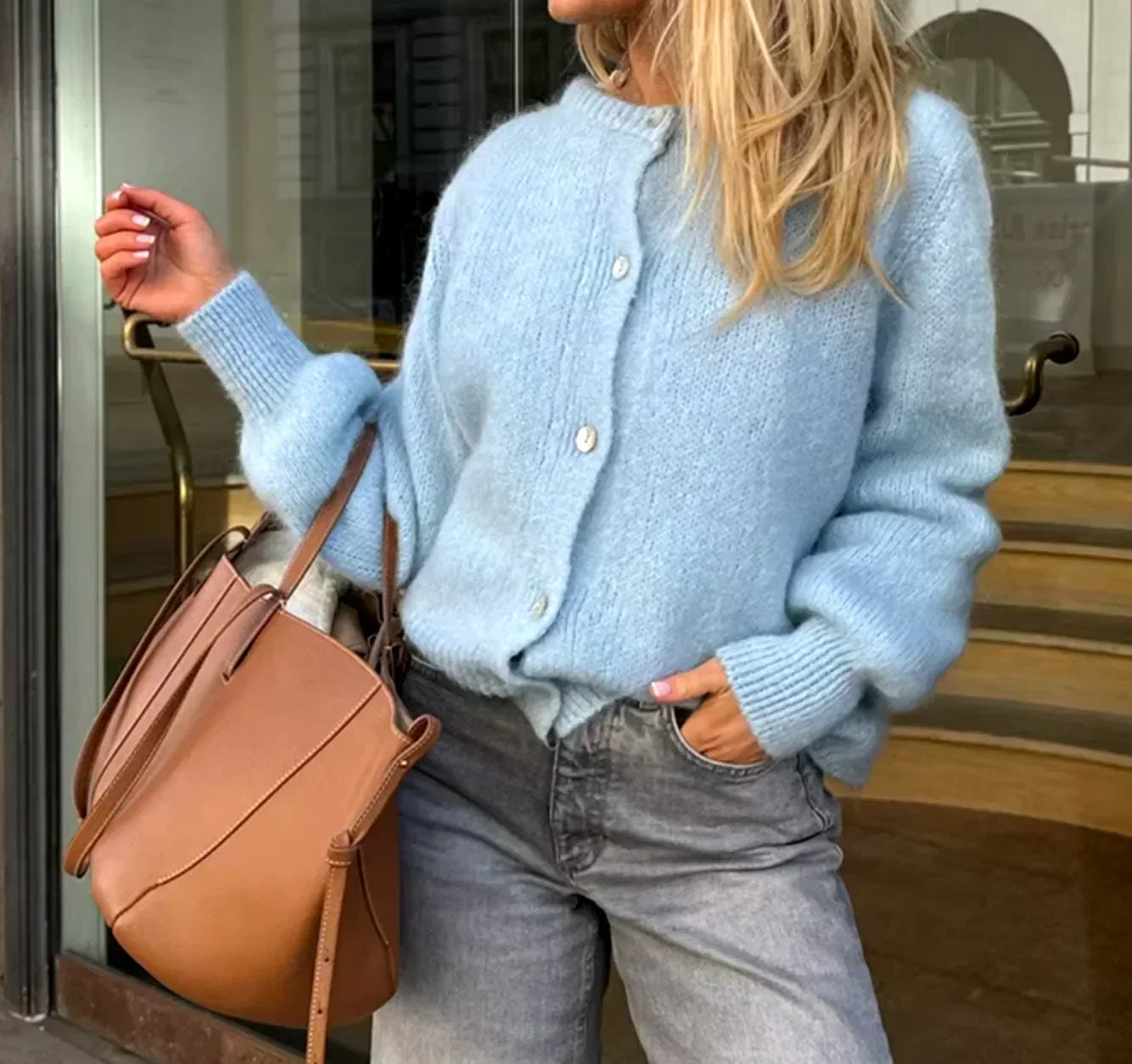 Gilet Femme Chaleureux - Cardigan Douillet Hiver en Laine Molletonnée - LuxeStyle