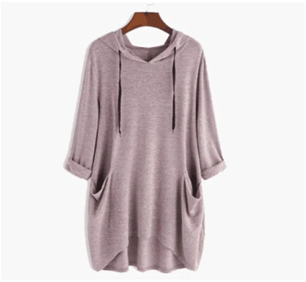 Sweat Capuche Féminin avec Poche Avant pour Femme Décontractée