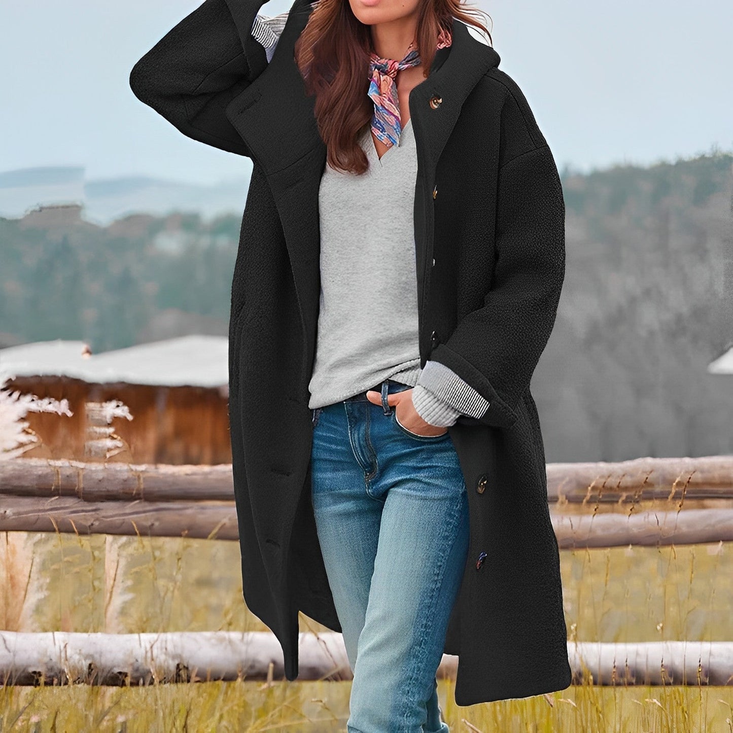 Manteau femme hiver doux rose vichy