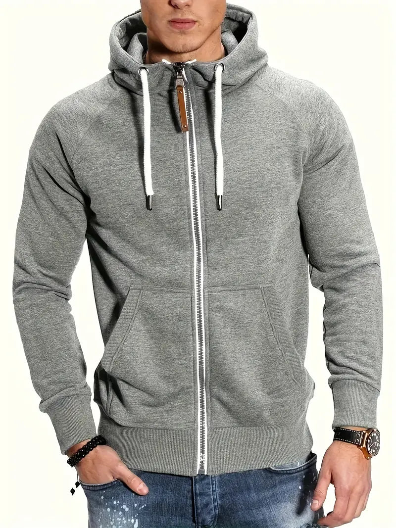 Sweat À Capuche Streetwear Zippé Pour Homme