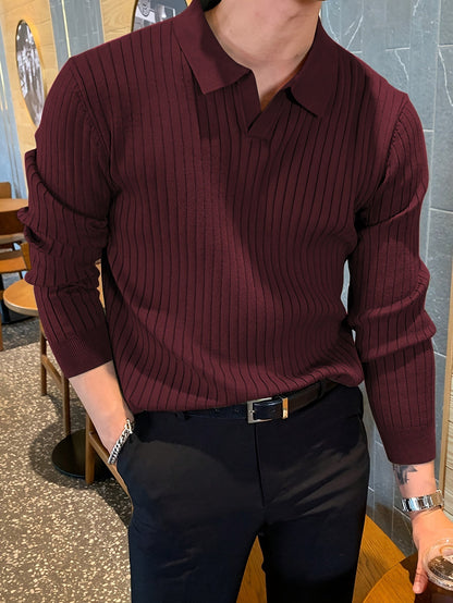 Pull Polo Classique Col Revers pour Homme | Parfait pour Travail