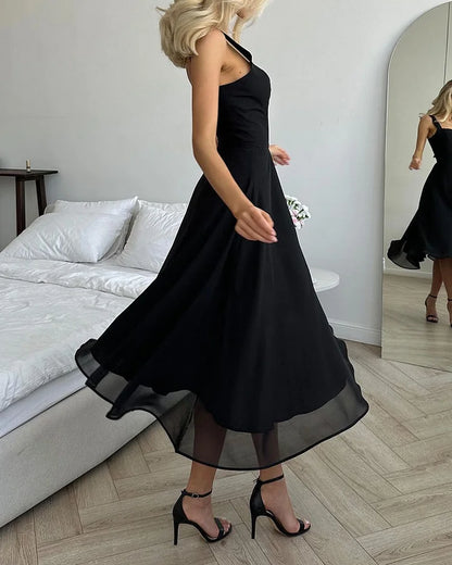 EmmaChic™ – Robe Élégante Femme en Mousseline de Soie Légère et Chic