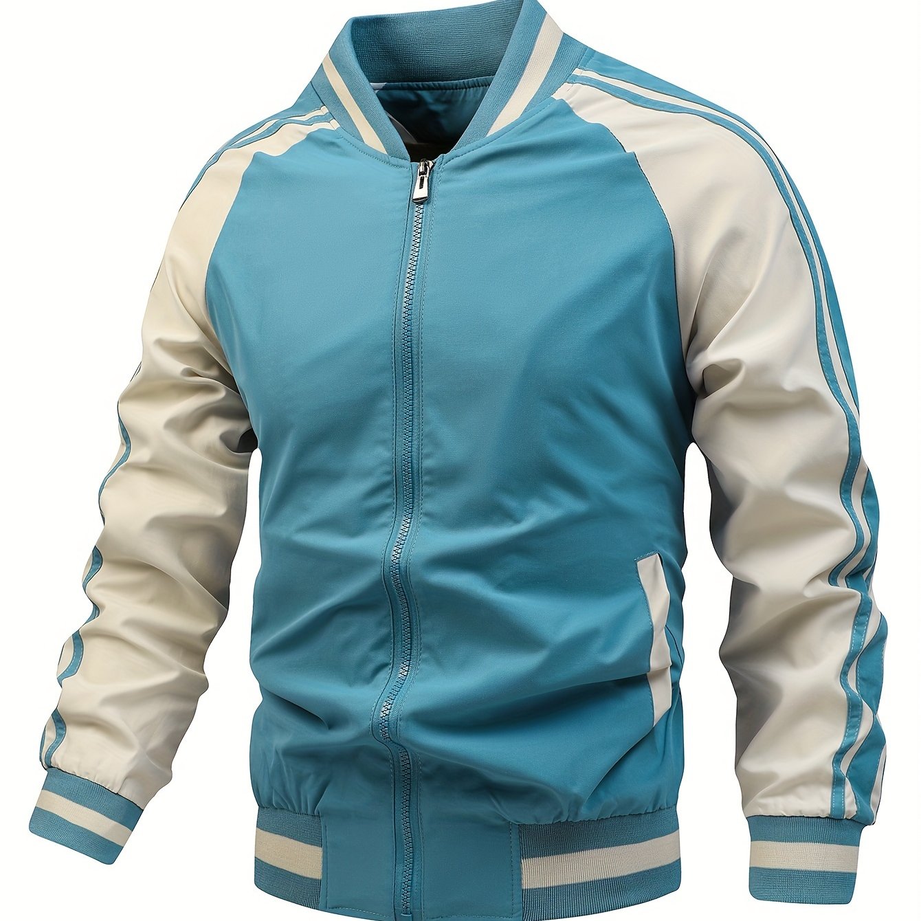 Veste de Sport Blanche et Vert Foncé pour Homme