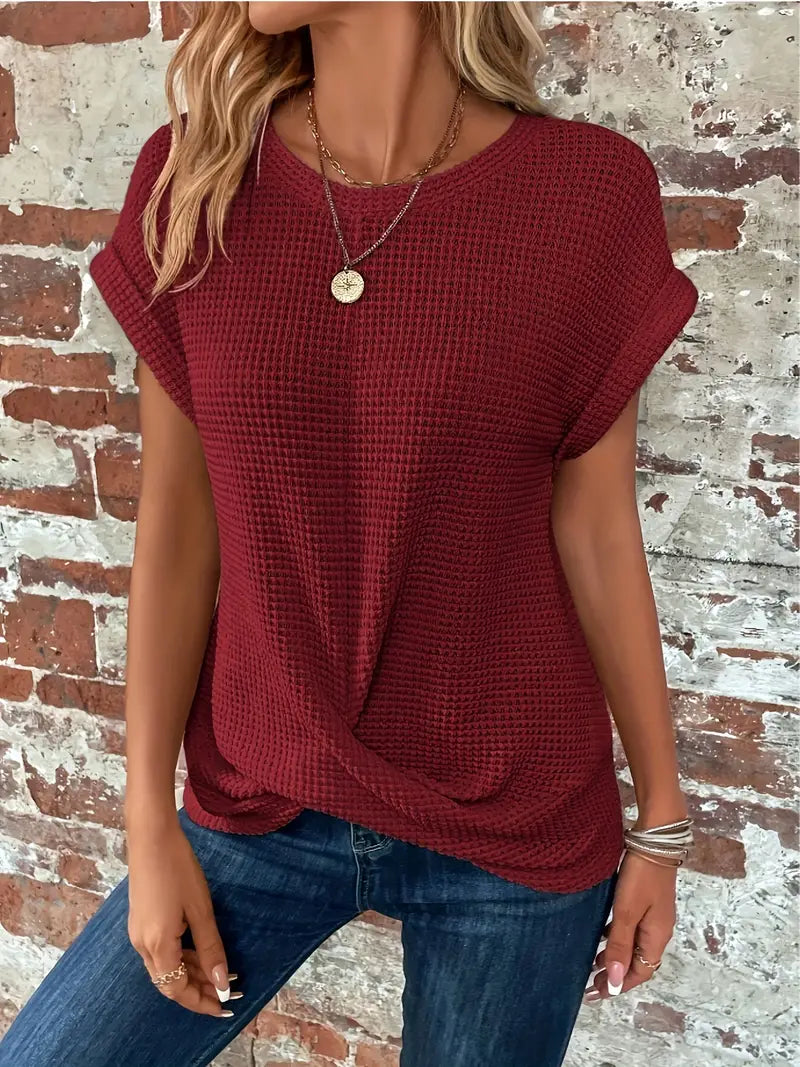 T-Shirt Femme Décontracté à Manches Courtes Imprimé